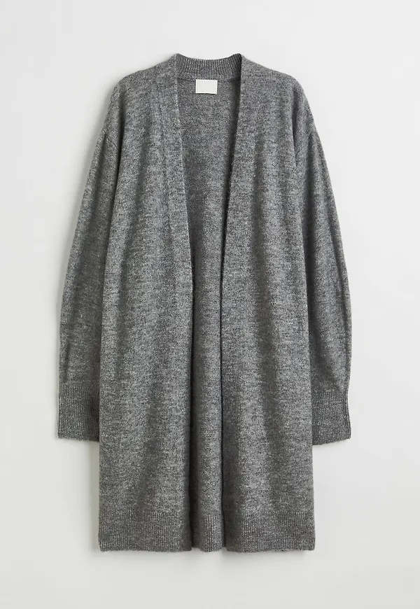 H & M - Lång kofta - Grå