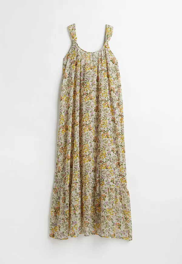 H & M - Lång strandklänning - Vit