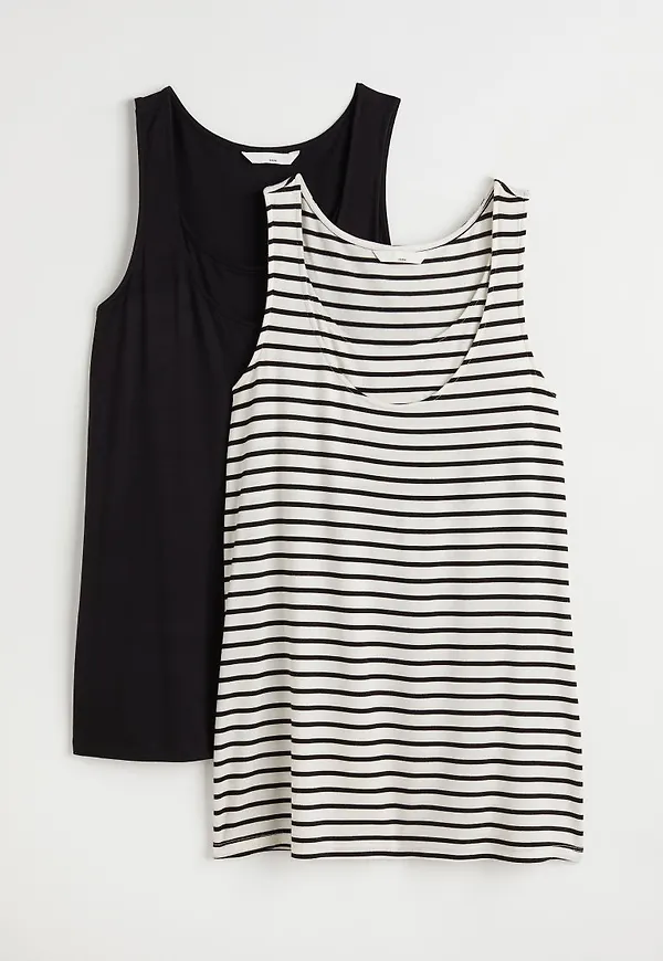 H & M - MAMA 2-pack amningslinne - Svart