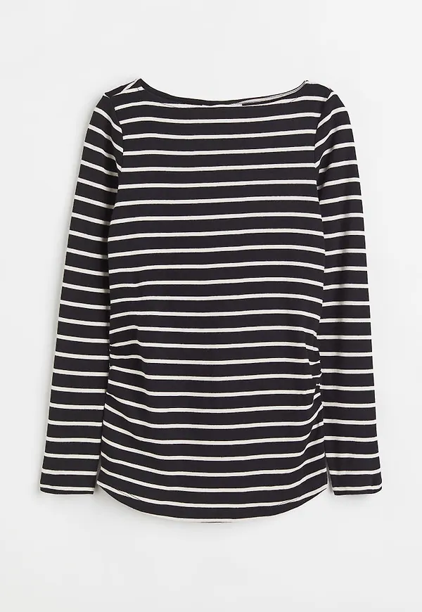 H & M - MAMA Långärmad bomullströja - Svart