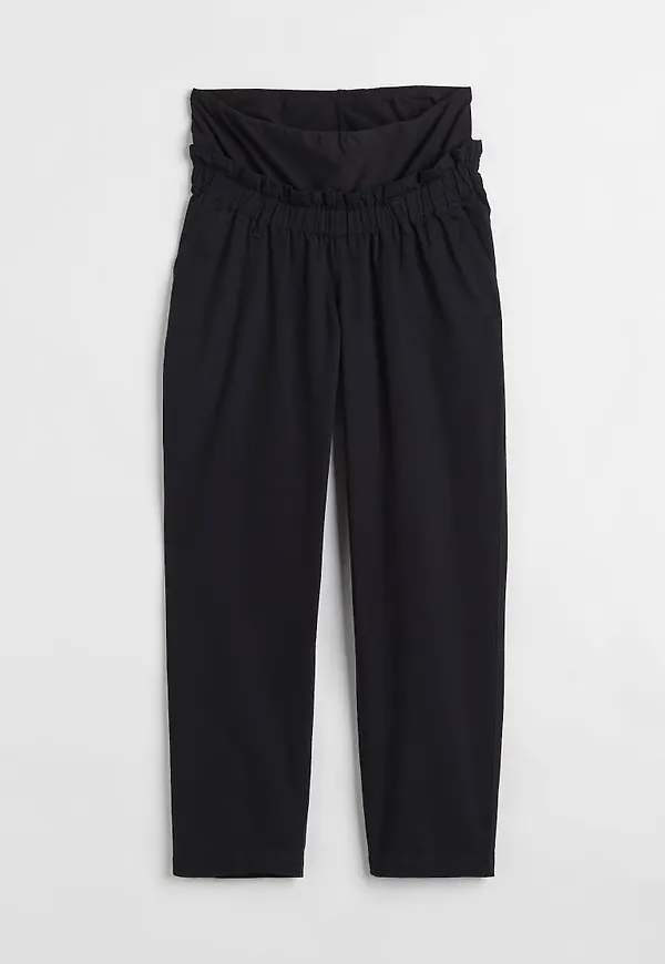 H & M - MAMA Pull on-byxa i bomullstwill - Svart