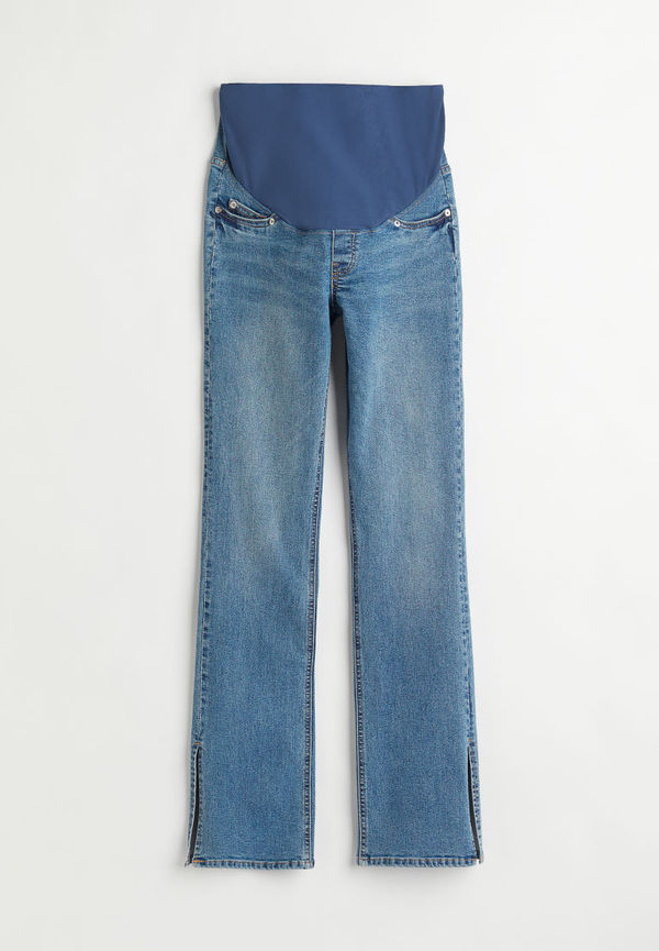 H & M - MAMA Skinny High Split Jeans - Blå