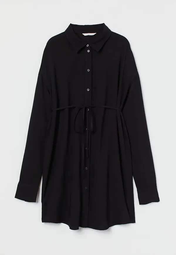 H & M - MAMA Skjorta med knytband - Svart