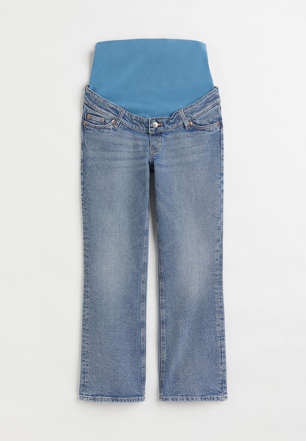 H & M - MAMA Slim Flared Ankle Jeans - Blå
