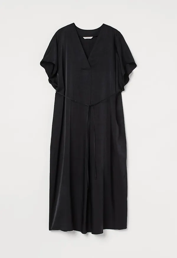 H & M - MAMA V-neck kaftan dress - Svart