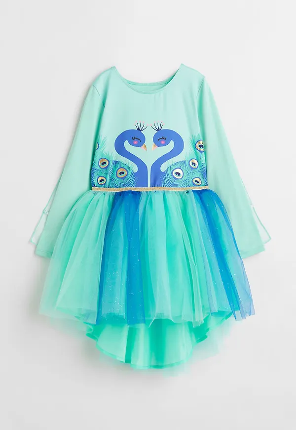 H & M - Maskeraddräkt påfågel - Turkos
