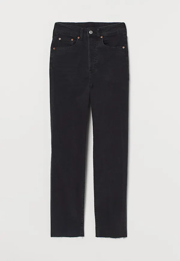 H & M - Mom High Ankle Jeans - Svart