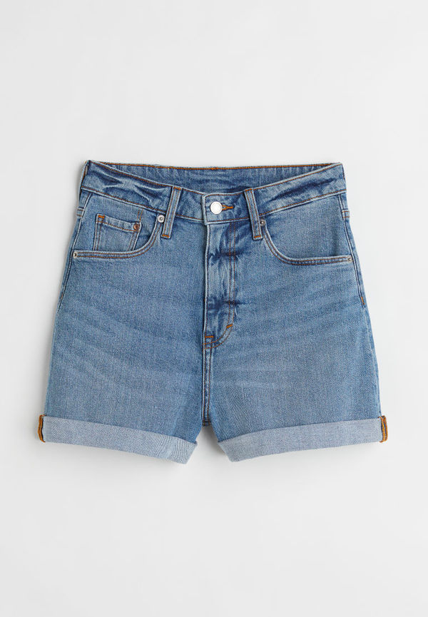 H & M - Mom Ultra High Denim shorts - Blå