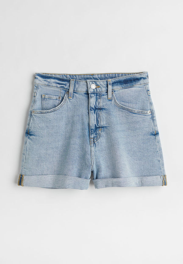 H & M - Mom Ultra High Denim shorts - Blå
