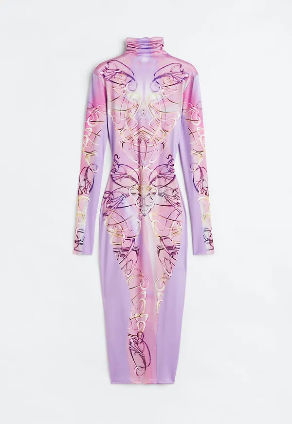 H & M - Mönstrad bodycon-klänning - Lila