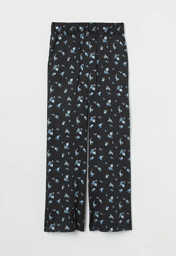 H & M - Mönstrad byxa - Svart