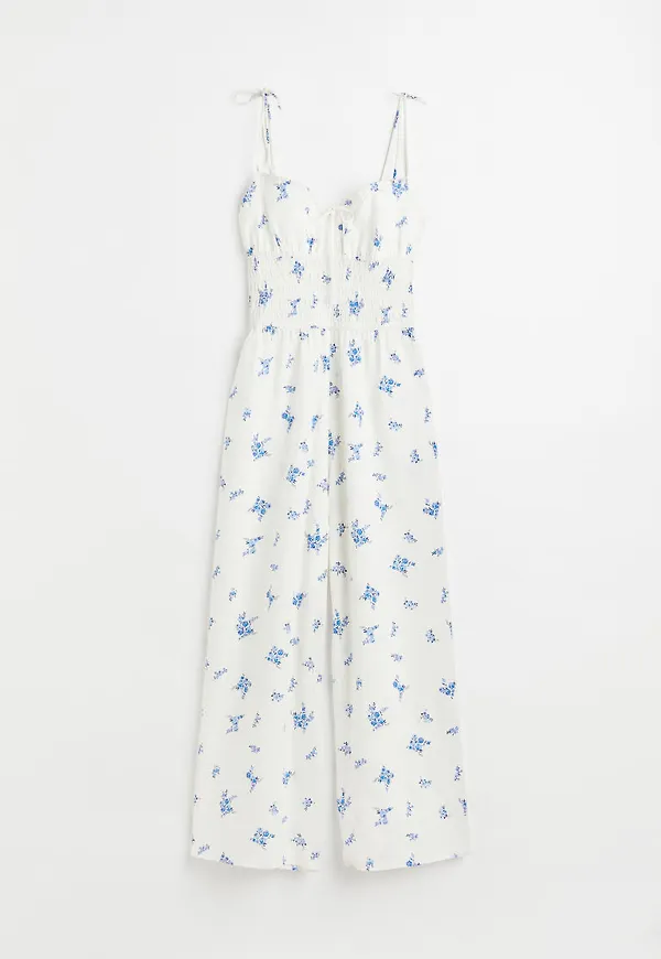 H & M - Mönstrad jumpsuit - Vit