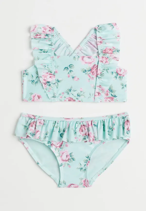 H & M - Mönstrad volangbikini - Grön