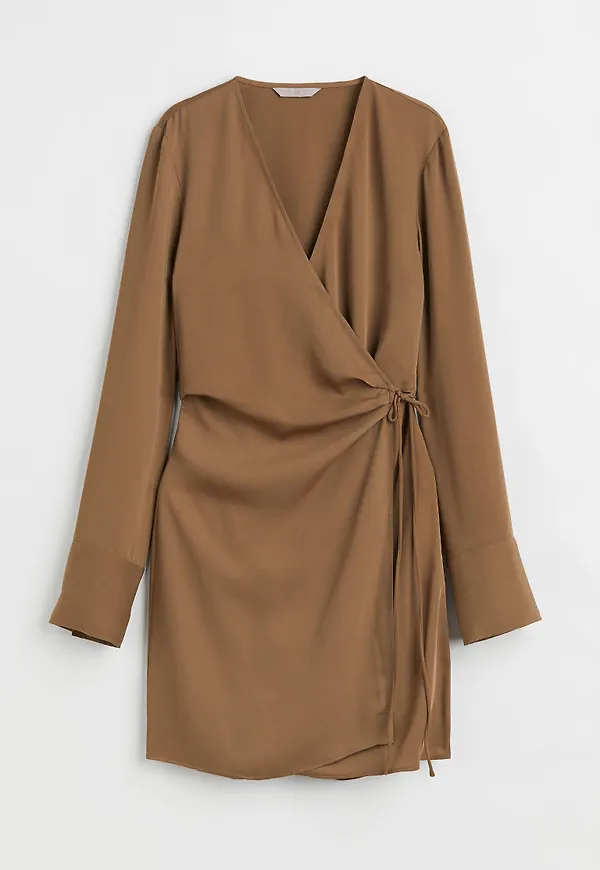 H & M - Omlottklänning - Beige