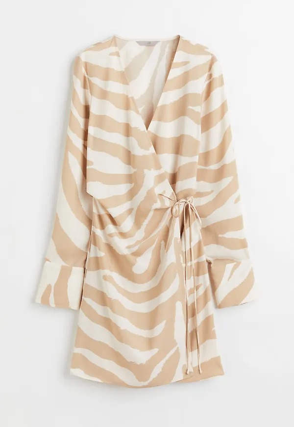 H & M - Omlottklänning - Beige