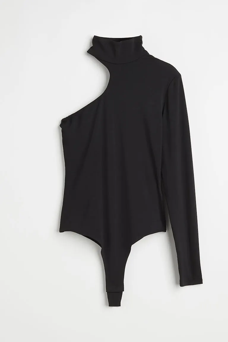 H & M - One shoulder-body - Svart