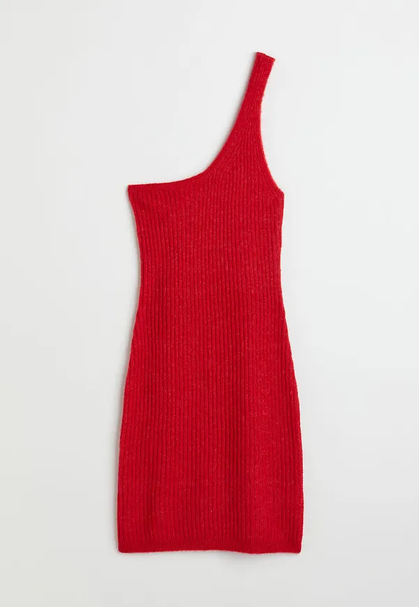 H & M - One shoulder-klänning - Röd