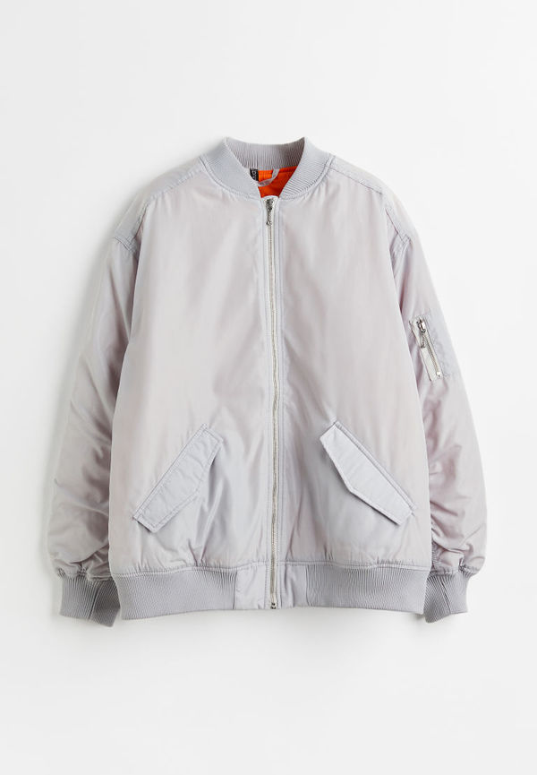 H & M - Oversized bomberjacka - Grå