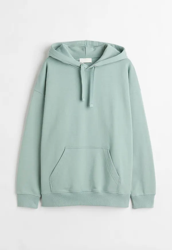 H & M - Oversized Fit Cotton hoodie - Turkos