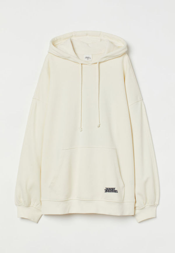 H & M - Oversized hoodie - Vit