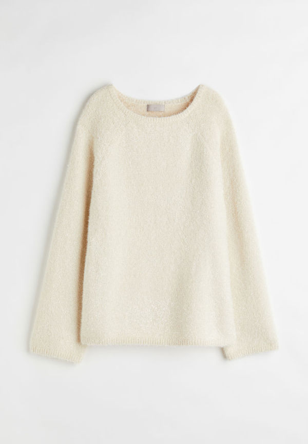 H & M - Oversized lurvig tröja - Beige