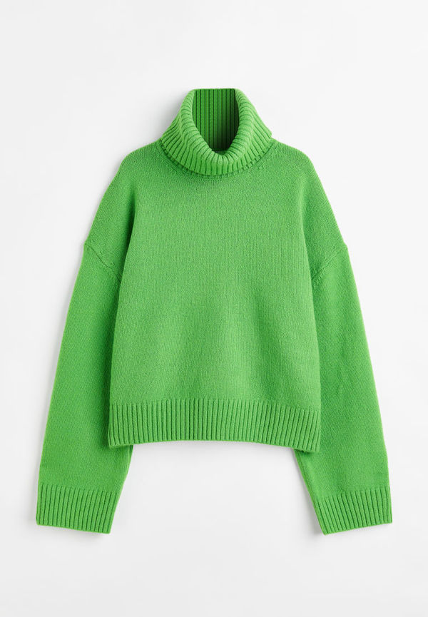 H & M - Oversized polotröja - Grön