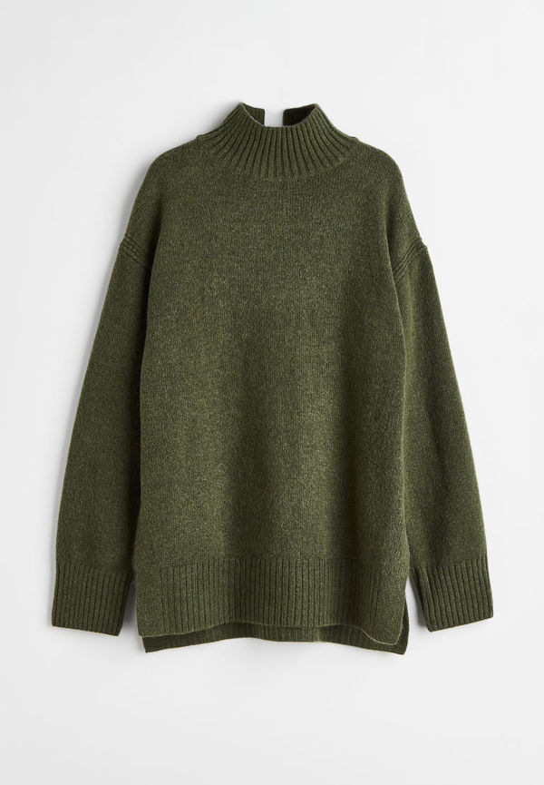 H & M - Oversized polotröja - Grön