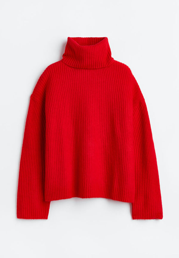 H & M - Oversized polotröja - Röd