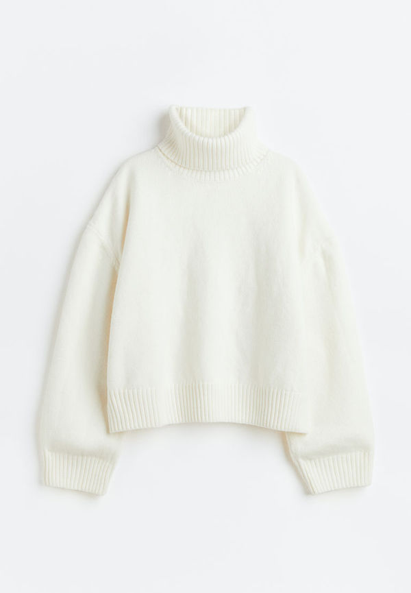 H & M - Oversized polotröja - Vit