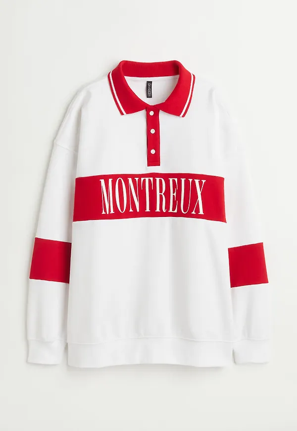 H & M - Oversized rugbytröja - Vit
