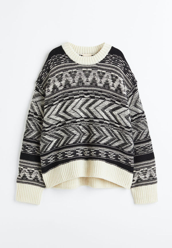 H & M - Oversized tröja i kashmirblandning - Svart