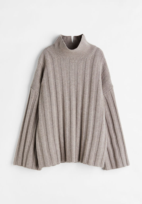 H & M - Oversized ulltröja - Beige