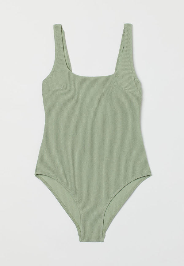H & M - Padded-cup swimsuit - Grön