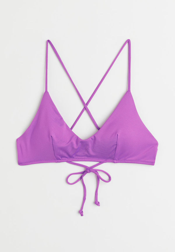 H & M - Padded bikini top - Purple
