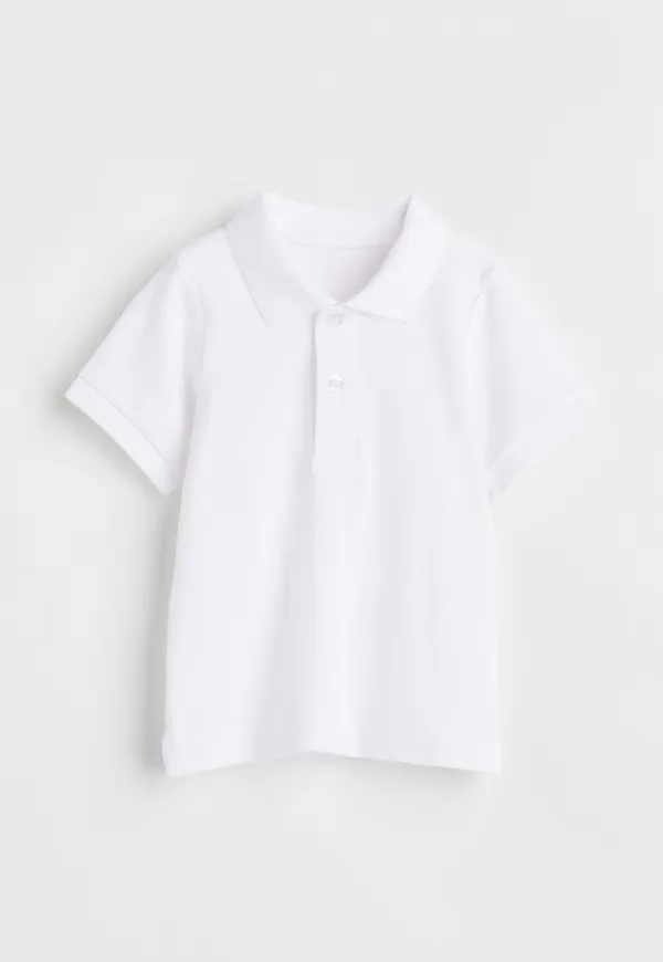 H & M - Pikétröja - Vit