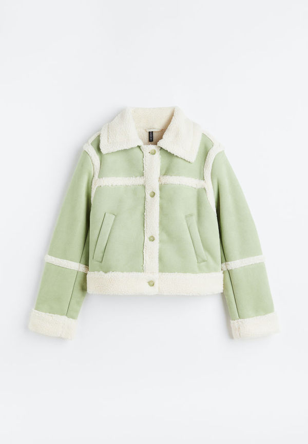 H & M - Pilefodrad jacka - Grön