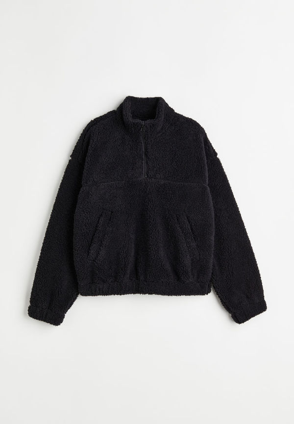 H & M - Piletröja med dragkedja - Svart