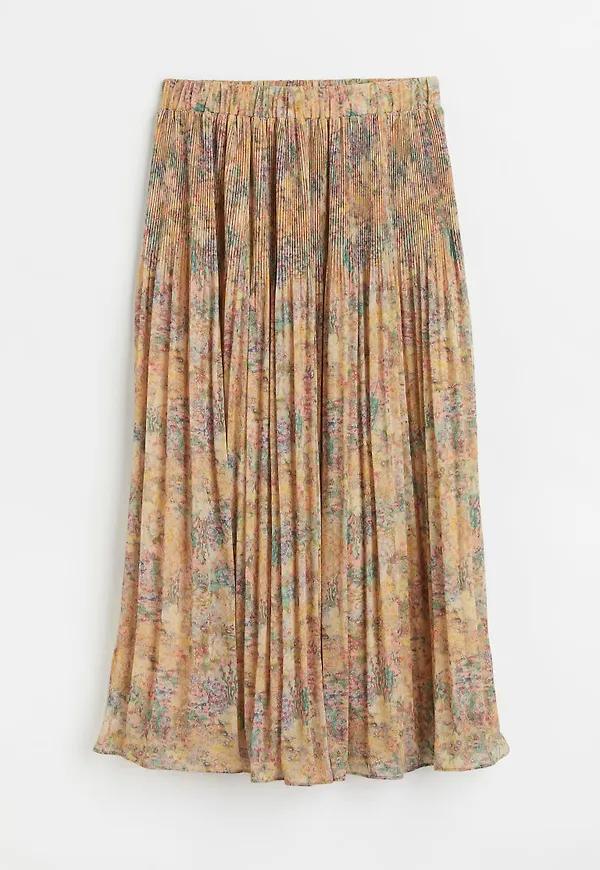 H & M - Plisserad kjol - Beige