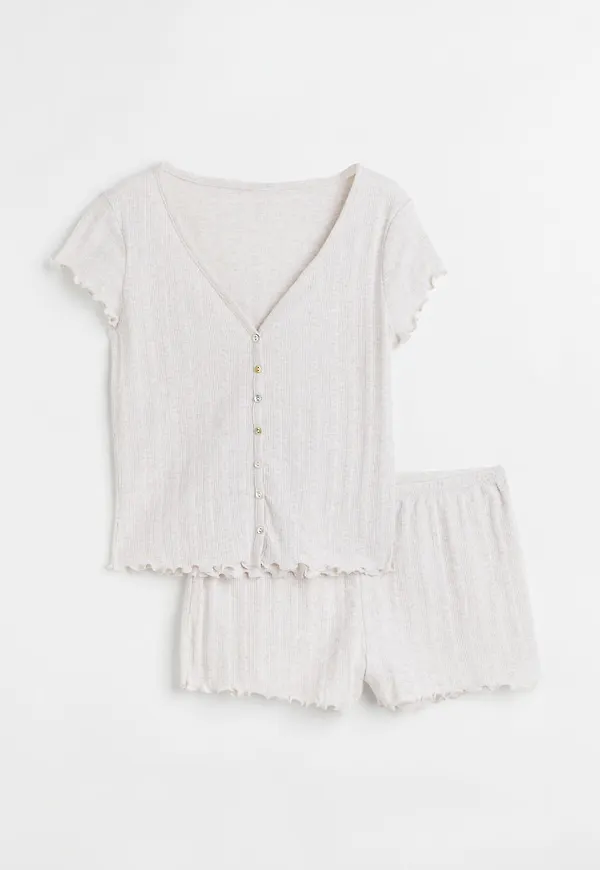 H & M - Pointelle pyjamas - Beige