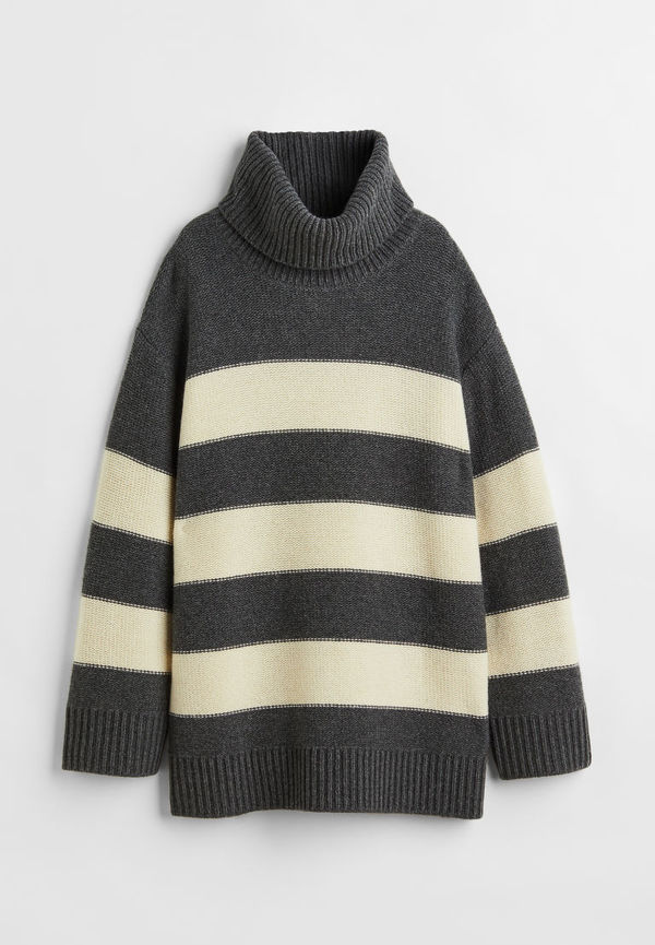 H & M - Polotröja i kashmirmix - Grå