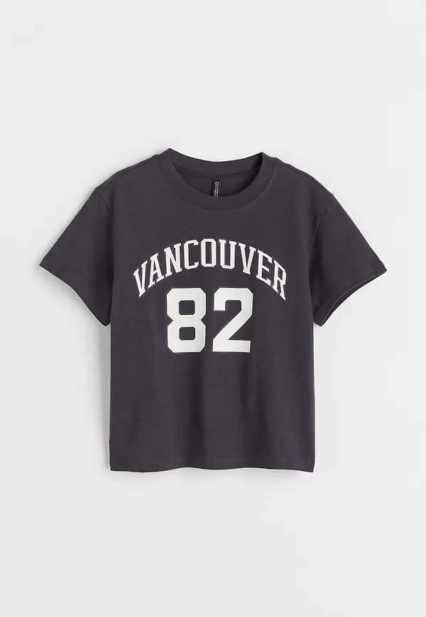 H & M - Printed T-shirt - Grå