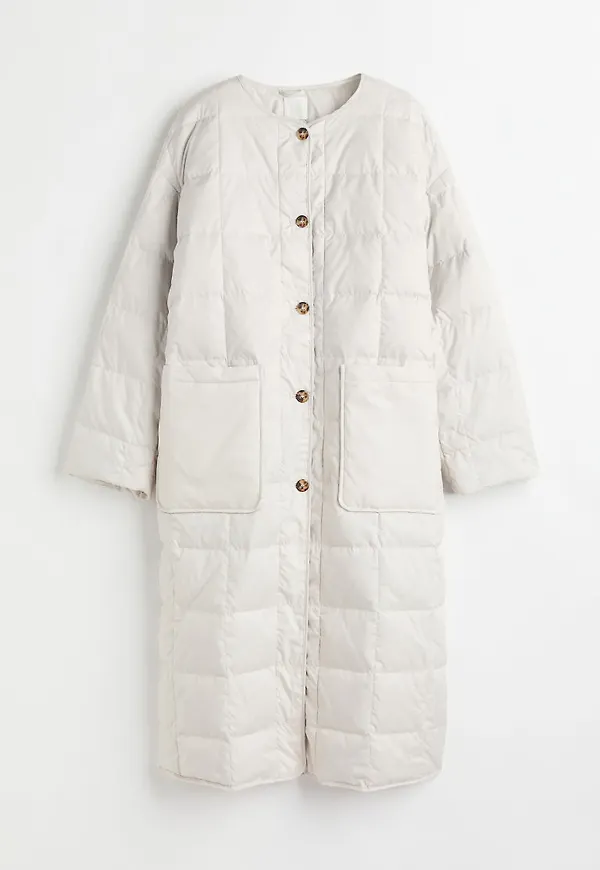 H & M - Quiltad dunjacka - Beige
