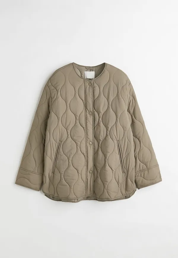H & M - Quiltad jacka - Grön