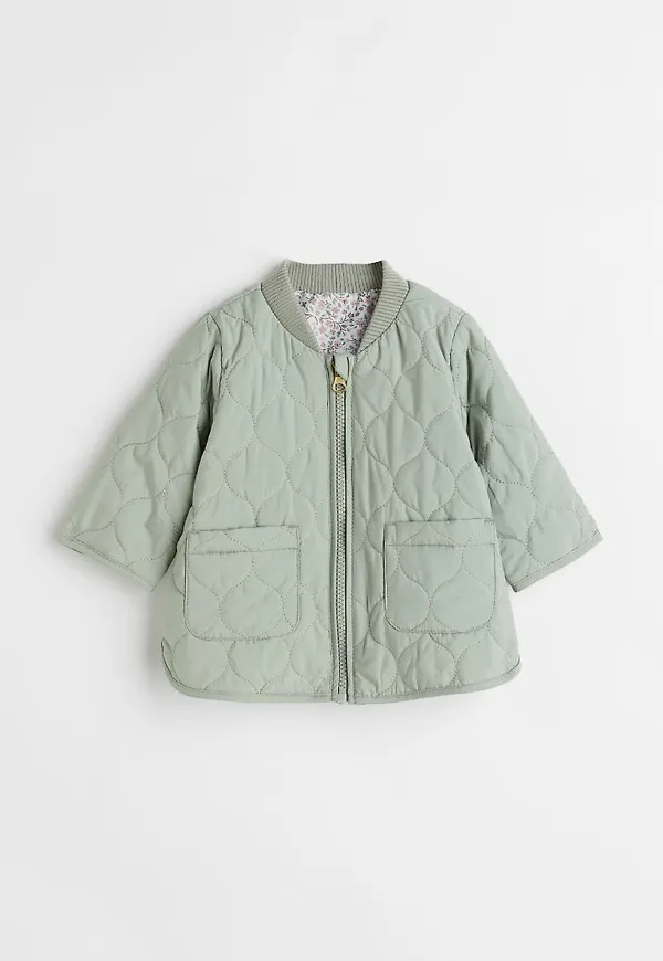 H & M - Quiltad jacka - Grön