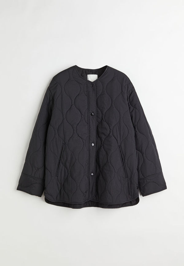 H & M - Quiltad jacka - Svart