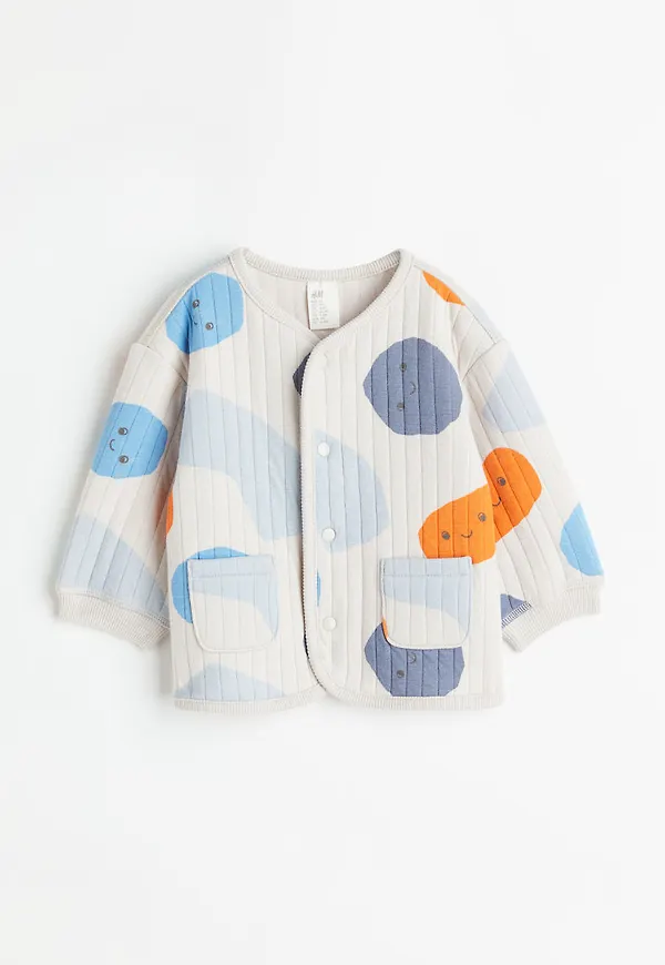 H & M - Quiltad kofta - Beige