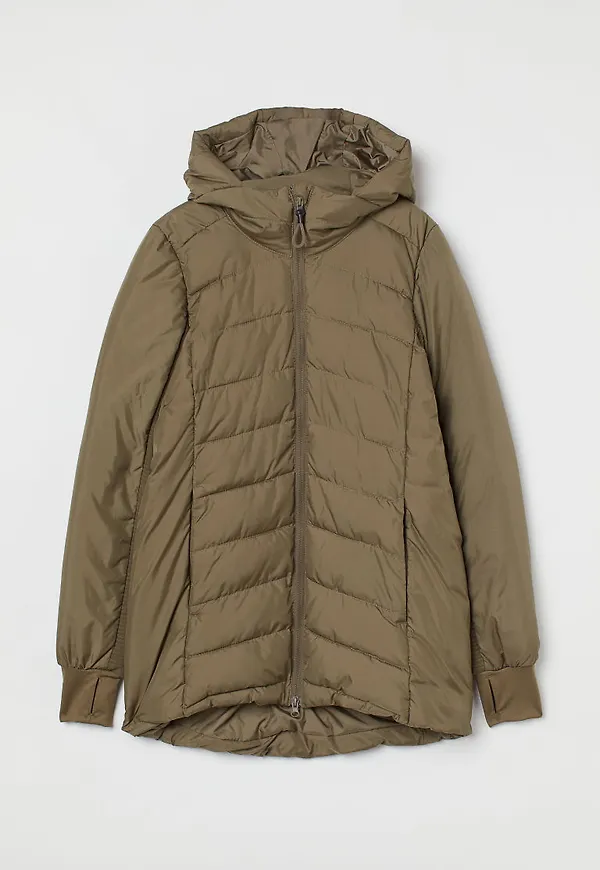 H & M - Quiltad outdoorjacka - Grön