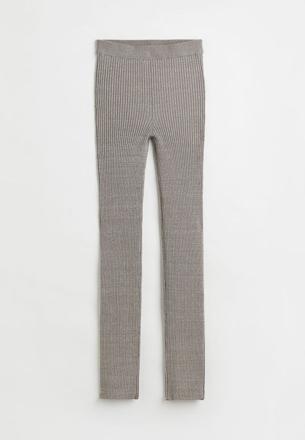 H & M - Rib-knit trousers - Brun