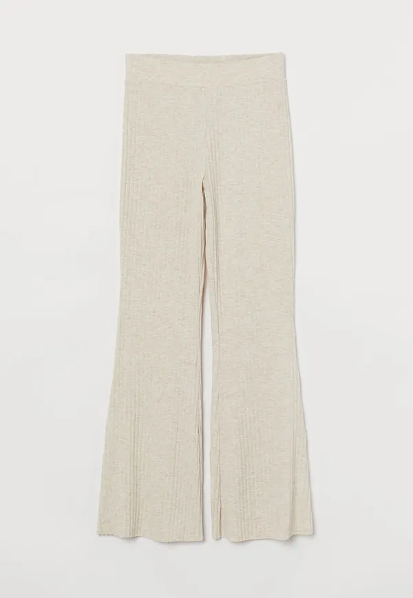 H & M - Ribbad byxa - Beige