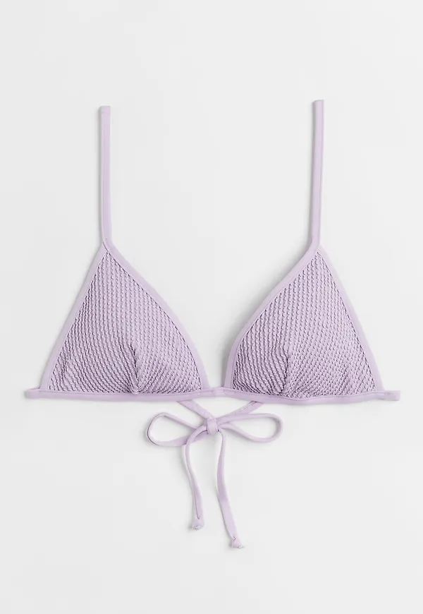 H & M - Ribbad trekantsbikini-bh - Lila
